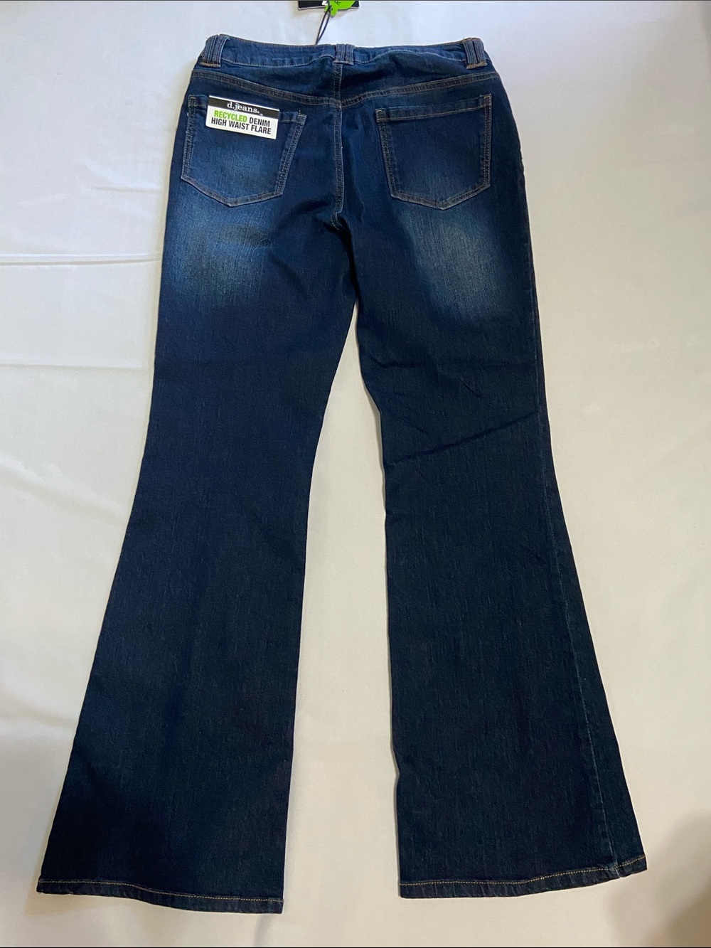 d. jeans NWT Women's High Waist Flared Dark Wash Denim Jeans Size 8 - Picture 7 of 7